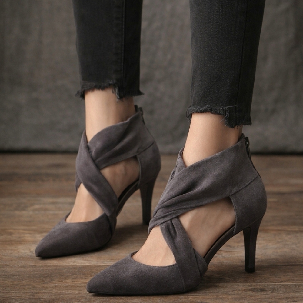 Impo NEW Telus Dark Romance Twisted Strap, Pointy Toe Pumps 8.5M